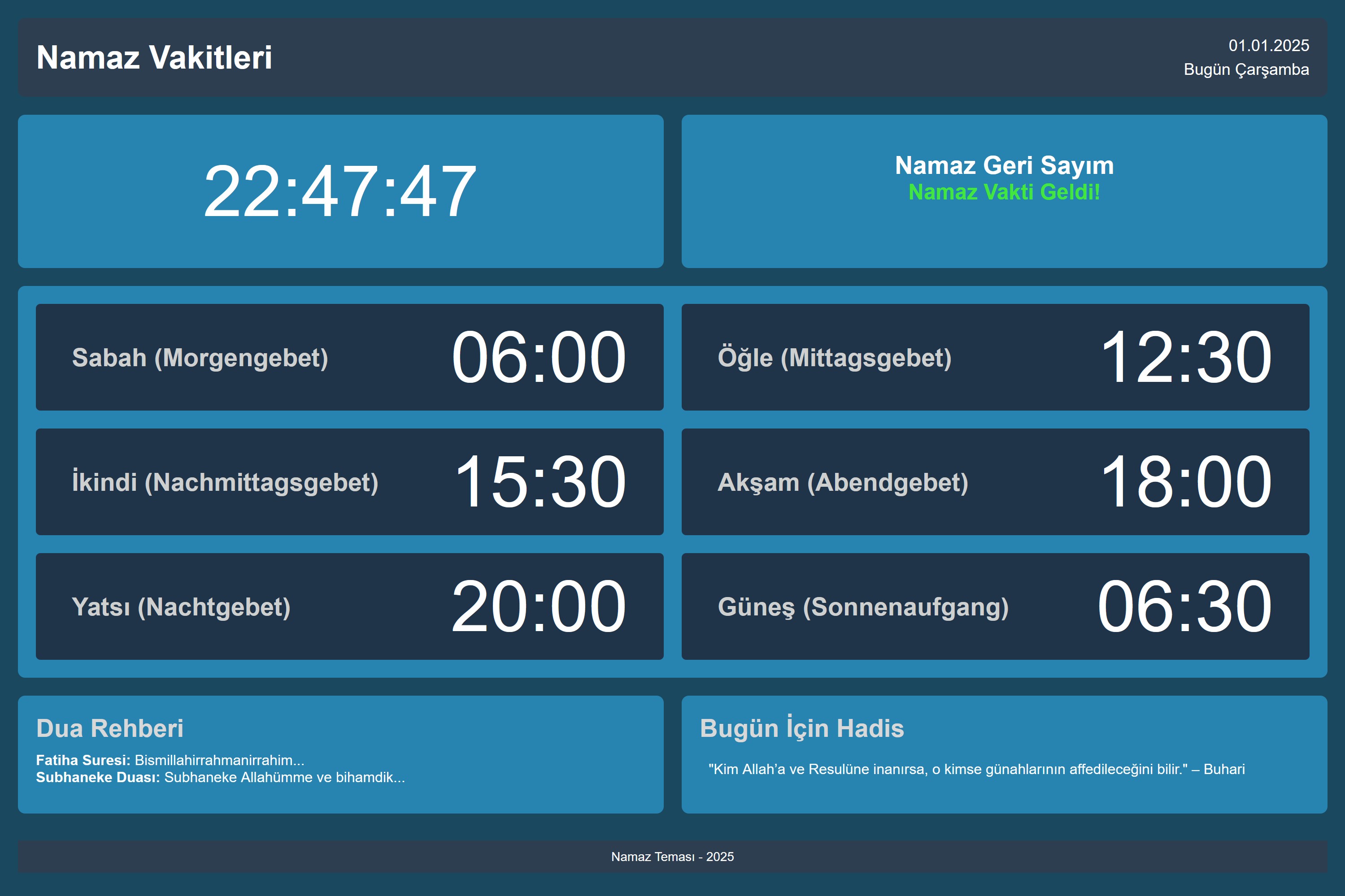Namaz Saatleri
